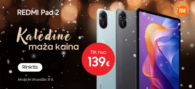 Xiaomi Redmi Pad 2 Kalėdinė akcija, Mobili prekyba