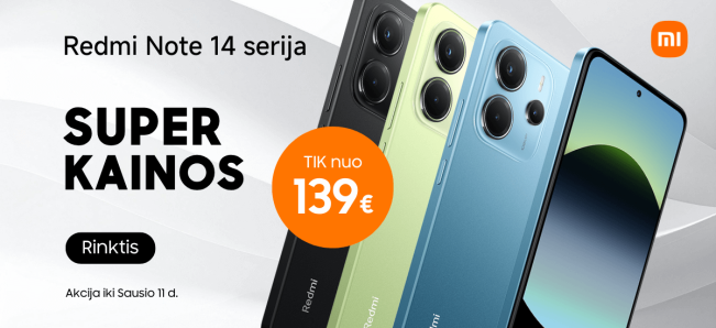 Xiaomi Redmi Note 14 serija, akcija, Mobili prekyba
