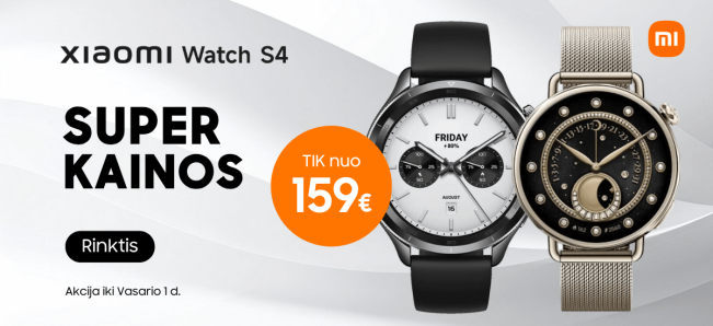 Xiaomi Watch S4 super kainos, Mobili prekyba