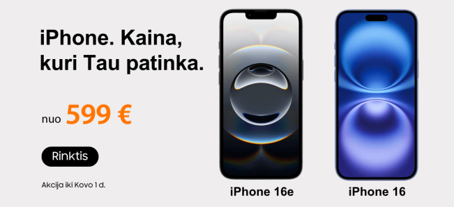 iPhone 16 iPhone 16e akcija, Mobili prekyba