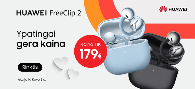 Huawei FreeClip 2 ausinės su akcija, Mobili prekyba