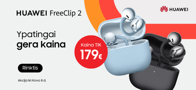 Huawei FreeClip 2 ausinės su akcija, Mobili prekyba