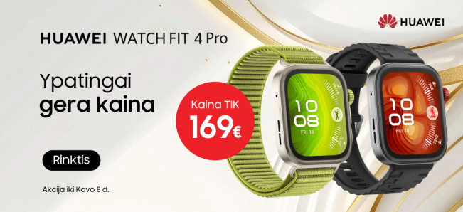 Huawei Watch Fit 4 Pro gera kaina, Mobili prekyba