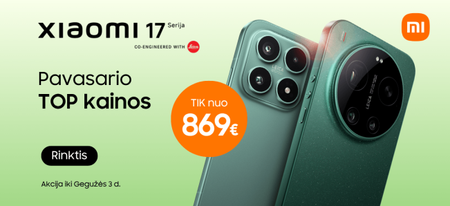 Xiaomi 17 serija nuo 869 Eur, Mobili prekyba