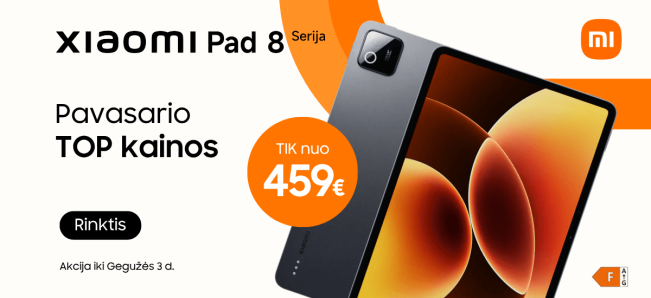 Xiaomi Pad 8 serija nuo 459 Eur, Mobili prekyba