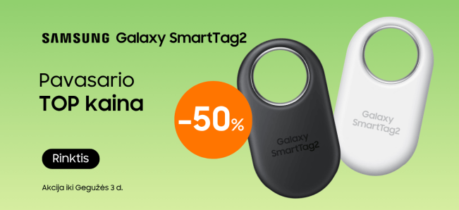 Samsung Galaxy SmartTag2 50% nuolaida, Mobili prekyba