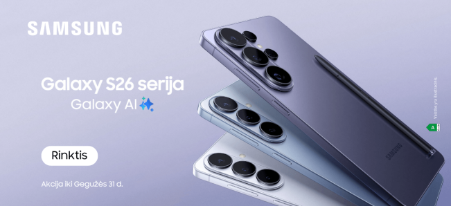 Samsung Galaxy S26 serija nuo 799 Eur, Mobili prekyba