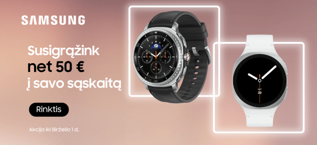 Samsung Galaxy Watch8 serija su 50 Eur grąžinimu į sąskaitą, Mobili prekyba