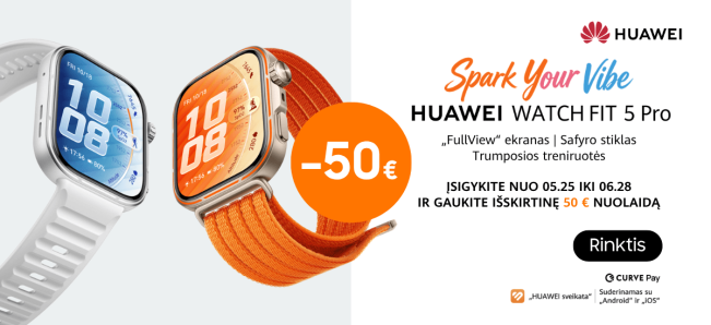Huawei Watch Fit 5 Pro akcija, Mobili prekyba