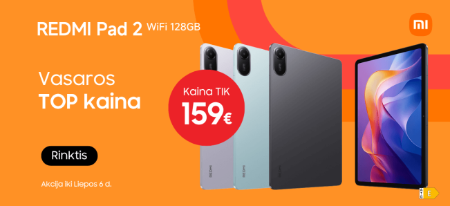 Xiaomi Redmi Pad 2 planšetės super kainomis, Mobili prekyba