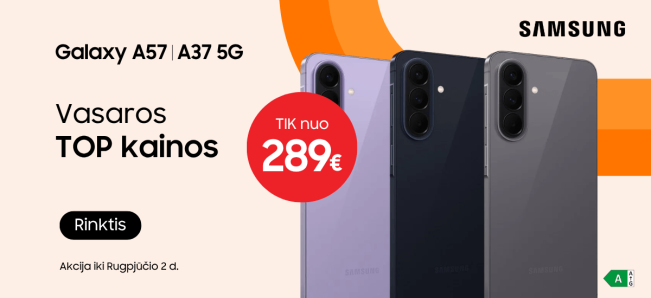 Samsung A37 A57 akcija nuo 289 Eur, Mobili prekyba