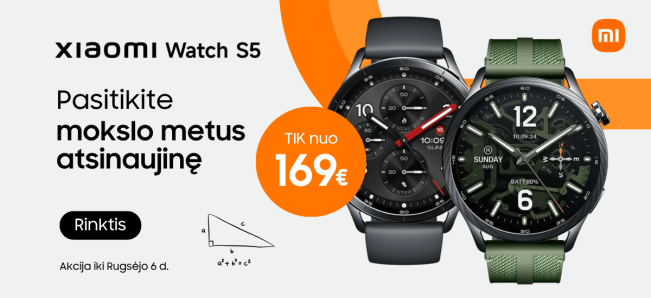 Xiaomi Watch S5 nuo 169 Eur, Mobili prekyba