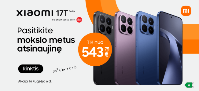 Xiaomi 17T serija nuo 549 Eur, Mobili prekyba