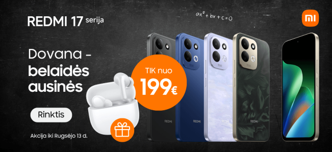 Xiaomi Redmi 17 su dovana Redmi Buds 8 Lite, Mobili prekyba