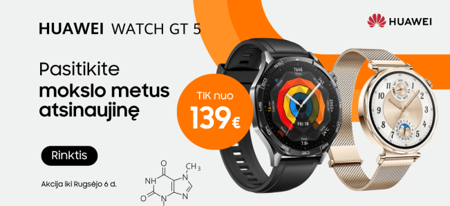 Huawei Watch GT 5 akcija nuo 139 Eur, Mobili prekyba