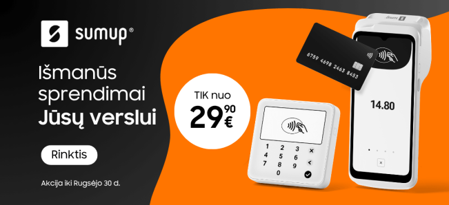 Sumup kortelių skaitytuvai - bet kokio tipo verslui, Mobili prekyba