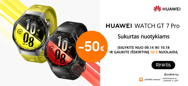 Huawei Watch GT7 Pro akcija nuo 379 Eur | Mobili prekyba