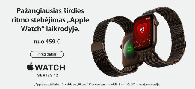 Apple Watch Series 12 - nuo 459 Eur, Mobili prekyba