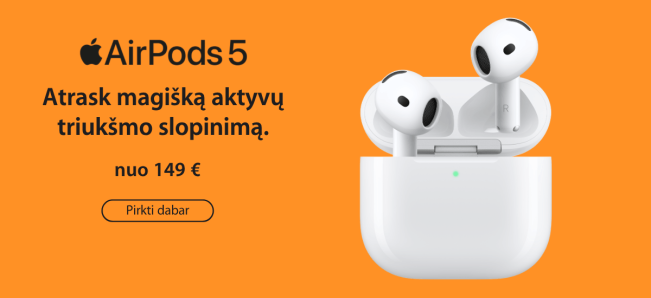 Apple AirPods 5 nuo 149 Eur, Mobili prekyba
