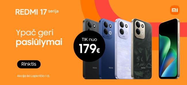 Xiaomi Redmi 17 serija nuo 179 Eur, Mobili prekyba