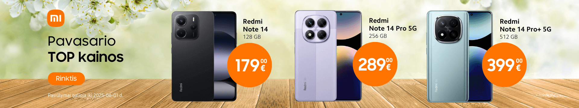 Xiaomi Redmi Note 14 serijos akcija, Mobili prekyba