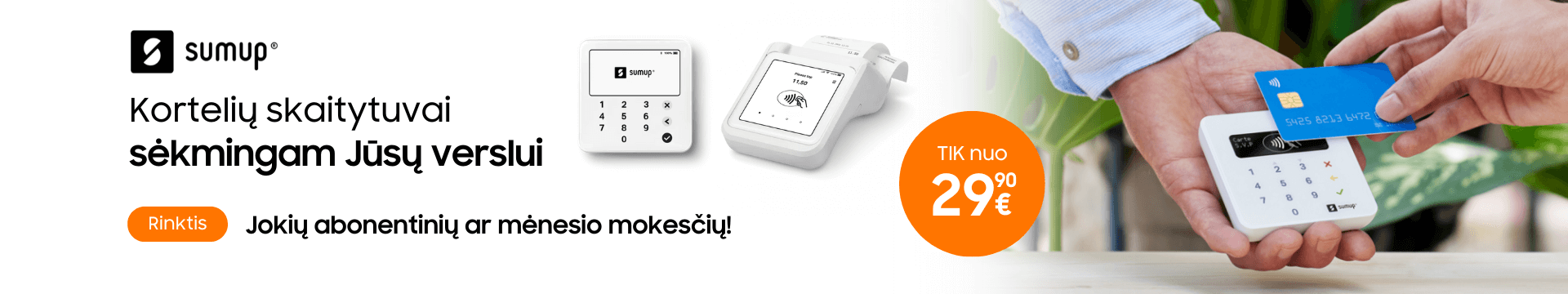 Sumup kortelių skaitytuvai bet kokiam verslui, Mobili prekyba