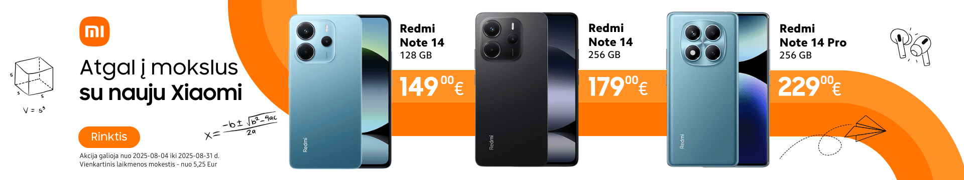 Xiaomi Redmi Note 14 serija akcija, Mobili prekyba