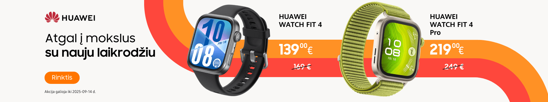 Huawei Watch Fit 4 ir Watch 4 Pro akcija, Mobili prekyba
