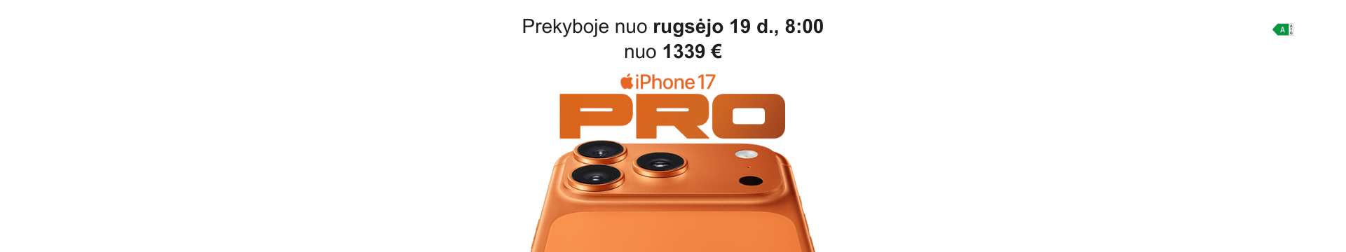 Apple iPhone 17 Pro akcija naujiena. Mobili prekyba