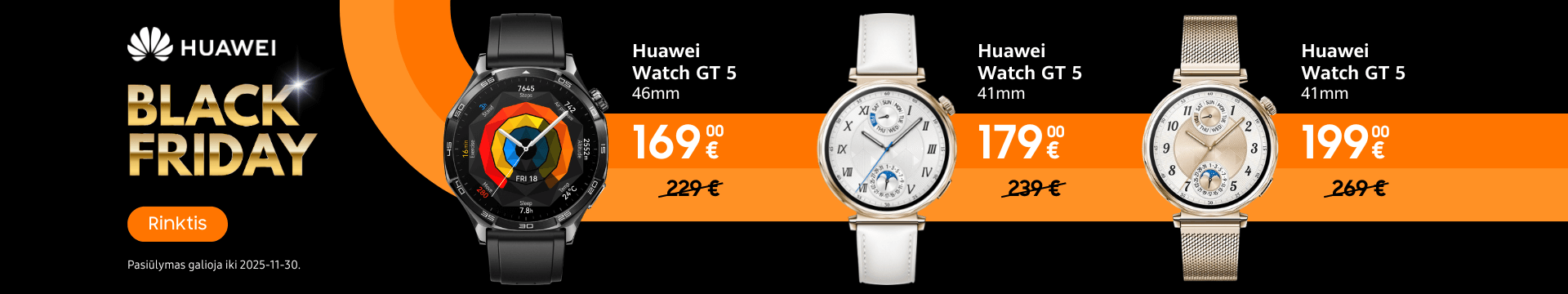 Huawei Watch GT 5 Black Friday akcija, Mobili prekyba
