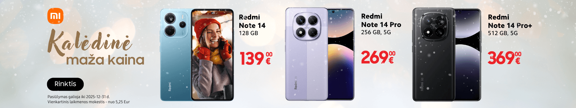 Xiaomi Redmi Note 14 serija akcija, Mobili prekyba