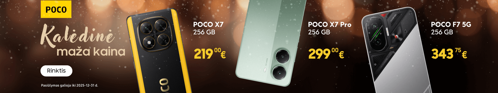 Poco X7 ir X7 Pro Kalediniai pasiulymai, Mobili prekyba