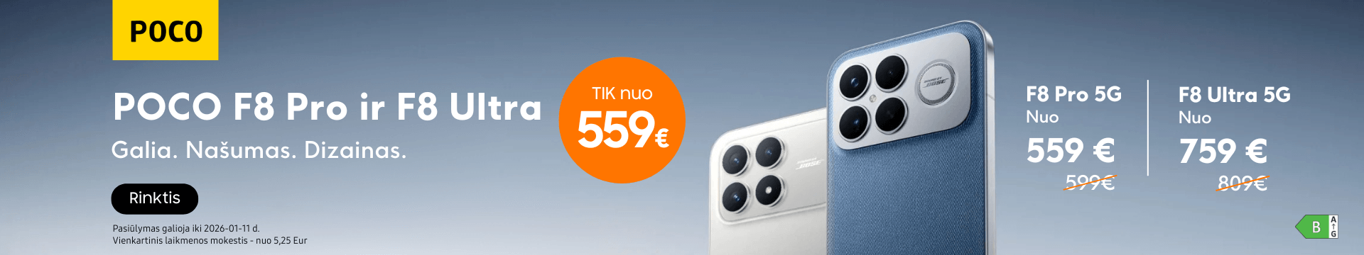 Poco F8 Pro ir F8 Ultra akcija, Mobili prekyba