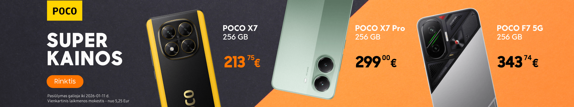 Poco telefonai super kainomis, Mobili prekyba