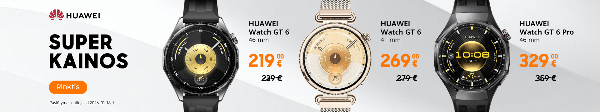 Huawei Watch GT 6 serijos super  akcija, Mobili prekyba