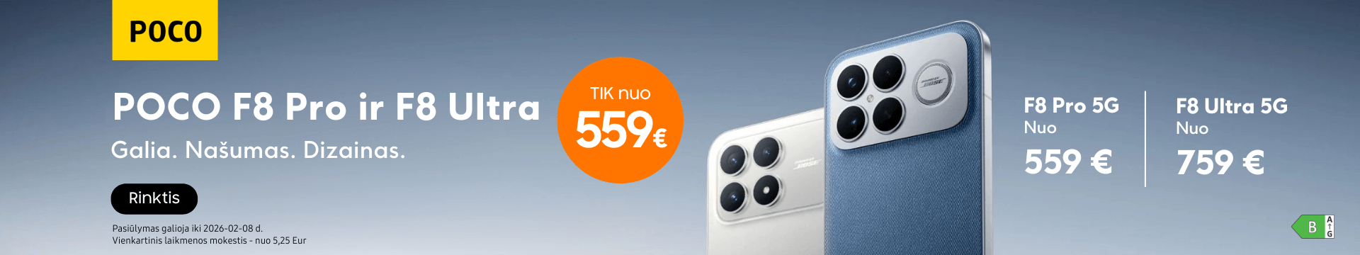 Poco F8 Pro ir F8 Ultra akcija, Mobili prekyba