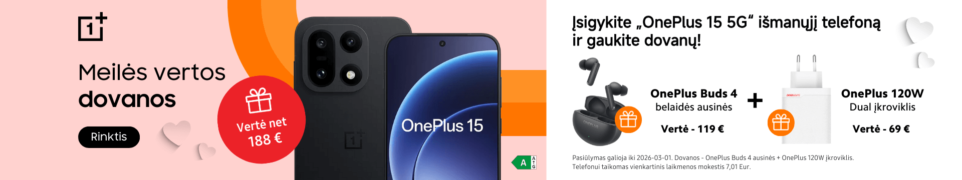 OnePlus 15 5G su dovanomis, Mobili prekyba