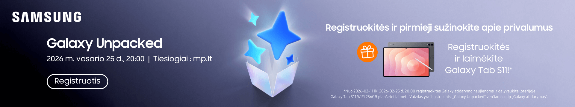 Samsung Galaxy Unpacked registruokis laimėk, Mobili prekyba