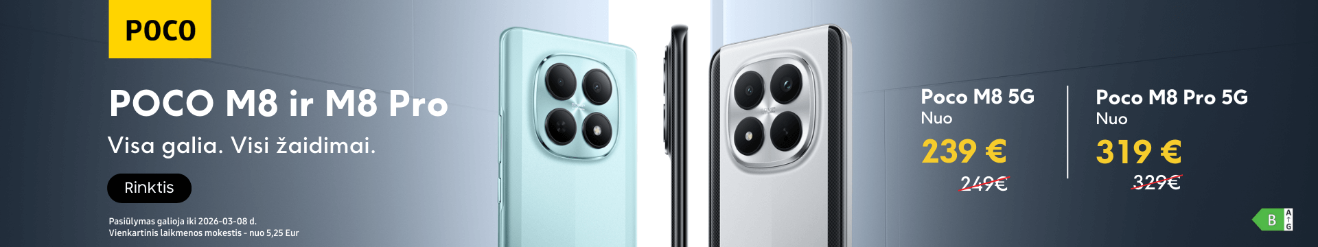 Poco M8 ir M8 Pro akcija, Mobili prekyba