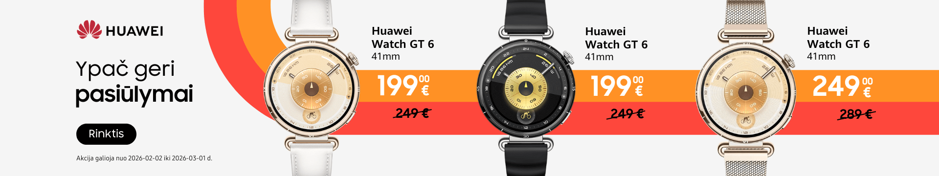 Huawei Watch GT 6 serijos super  akcija, Mobili prekyba