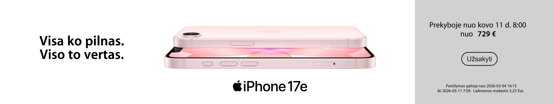 iPhone 17e užsisakykite iš anksto, Mobili prekyba