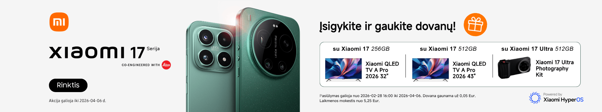 Xiaomi 17 serija naujiena ir dovanos, Mobili prekyba