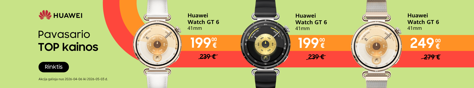Huawei Watch GT 6 serijos super  akcija, Mobili prekyba