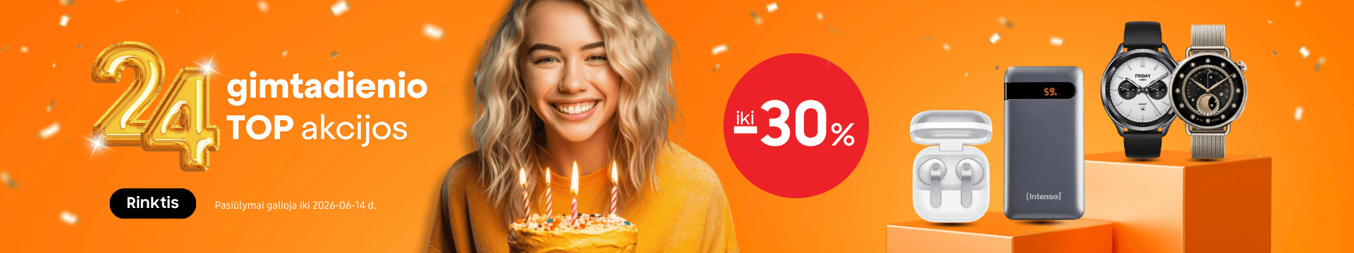Mobili prekyba 24 gimtadienio akcijos, Mobili prekyba