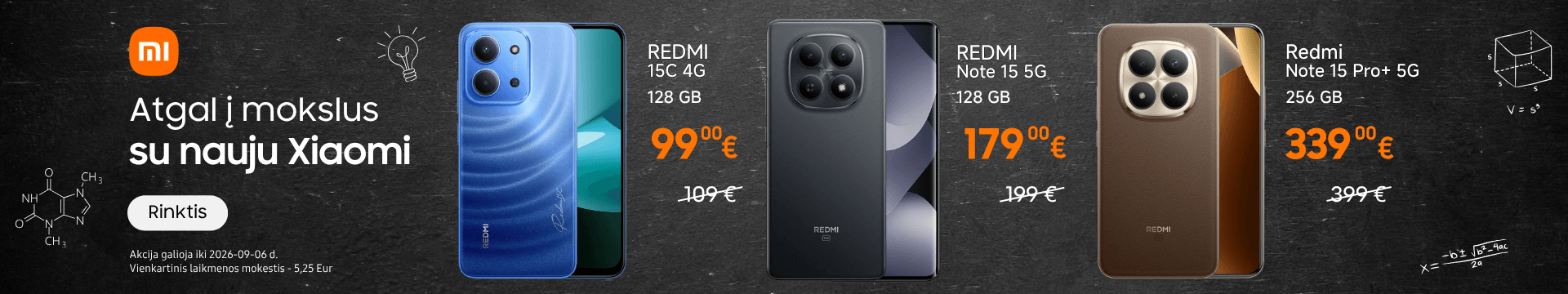Xiaomi Redmi 15C akcija nuo 99 Eur, Mobili prekyba
