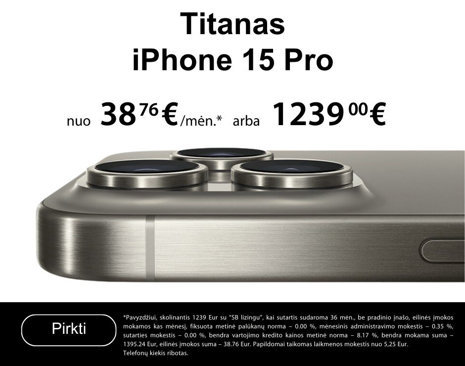 iPhone 15 Pro jau prekyboje 