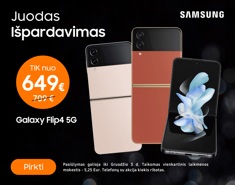 Samsung Galaxy Flip4 akcija gera kaina