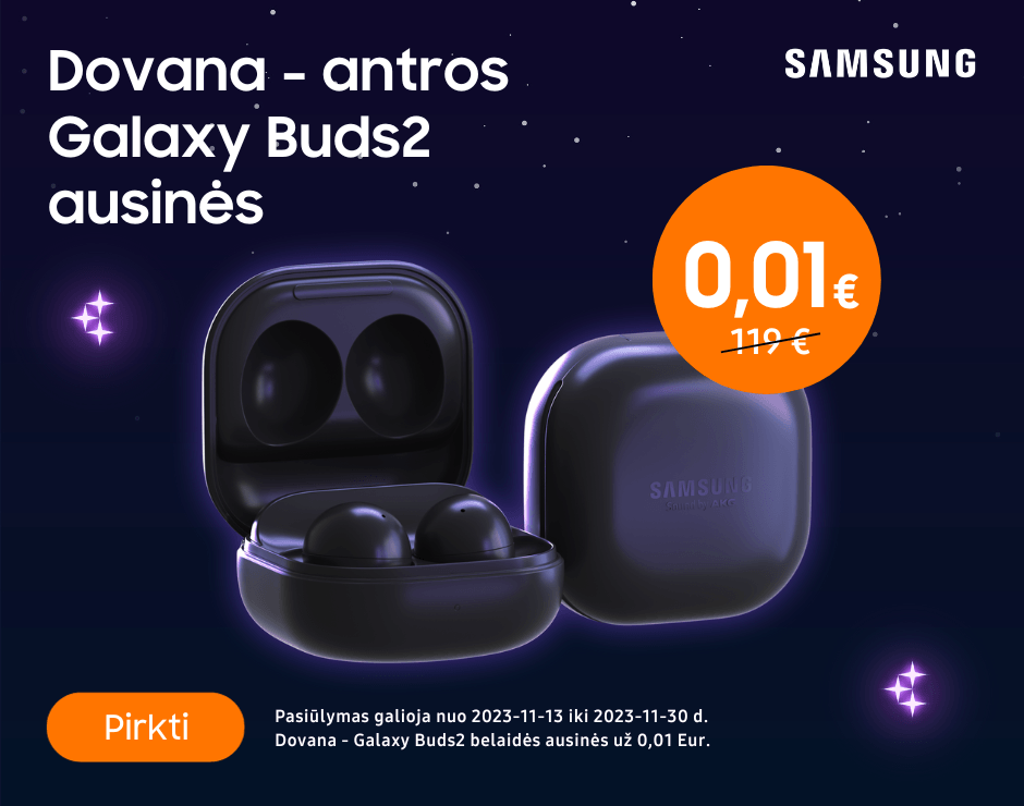 Samsung Galaxy Buds2 ausinės dovanų