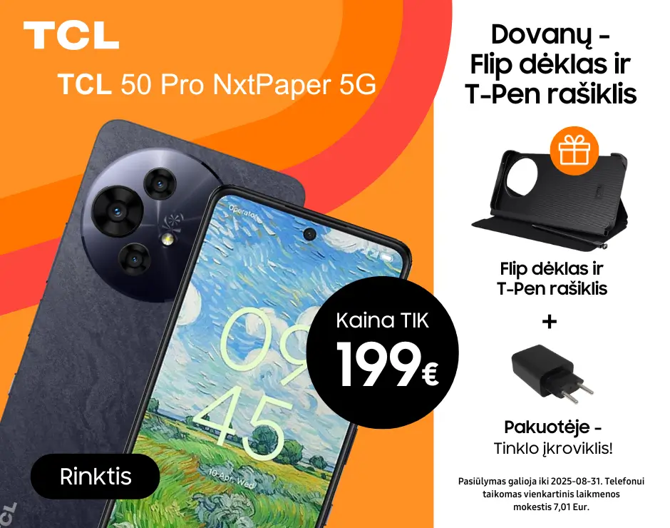 TCL 50 Pro Nxtpapr akcija dovana, Mobili prekyba