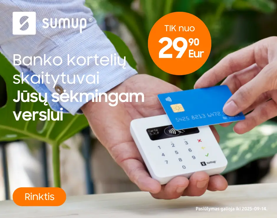 Sumup kortelių skaitytuvai akcija, Mobili prekyba
